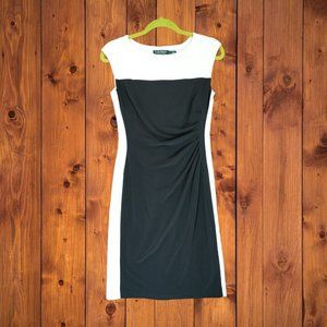 Lauren Ralph Lauren Women's‎ Dress Size 4 Black/White Sleeveless MSRP $134
